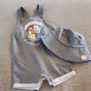 Hogwarts Baby Romper and Hat Set